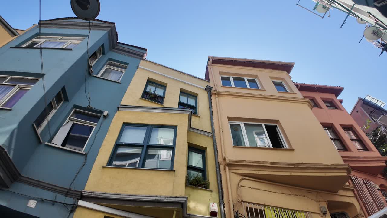 Colorful Buildings in an Urban Environment