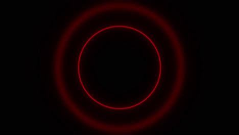 Animation-of-pulsing-red-double-circle-with-black-background