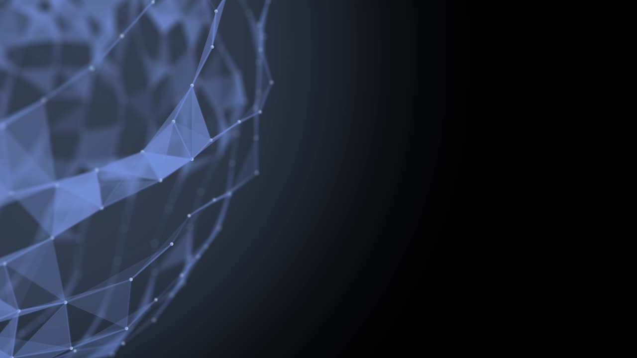 fondo azul abstracto con líneas y puntos móviles. estructura de conexión de red