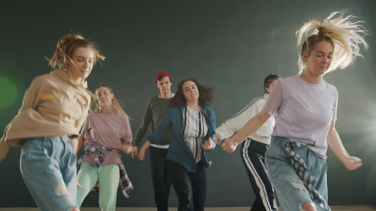 Teenagers Dancing in a Studio