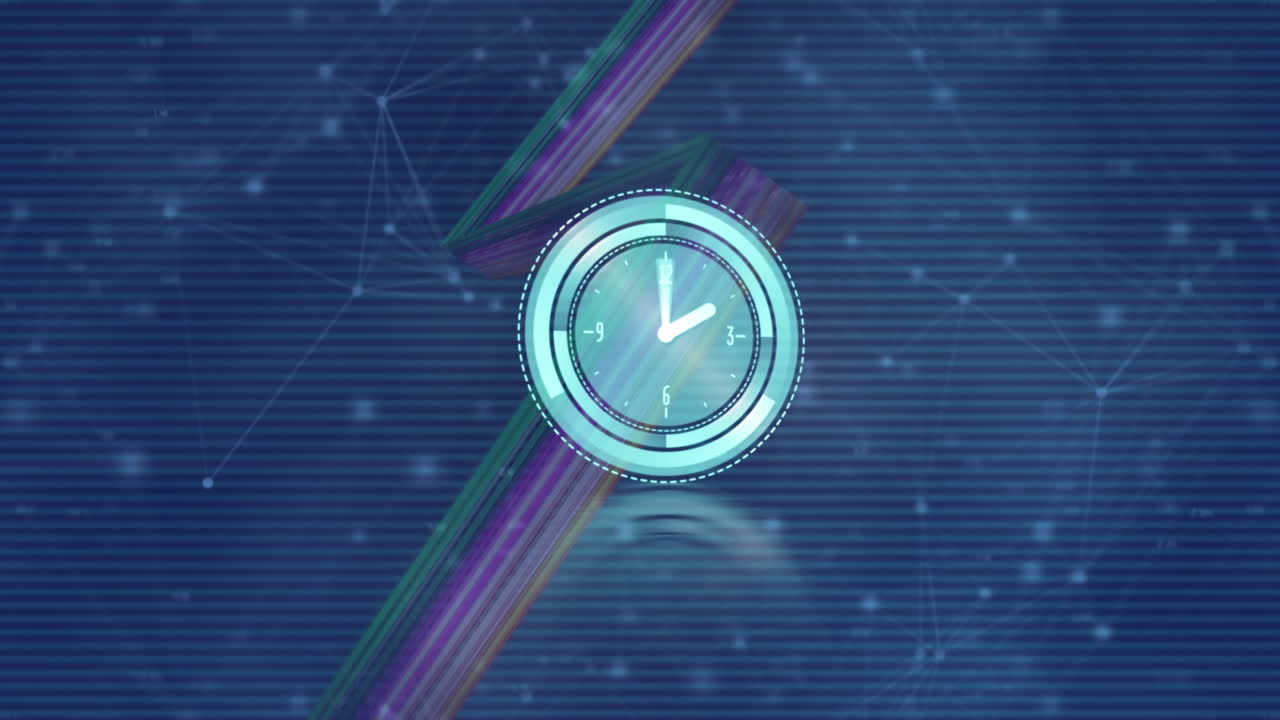 연결 네트워크를 통한 클럭의 애니메이션