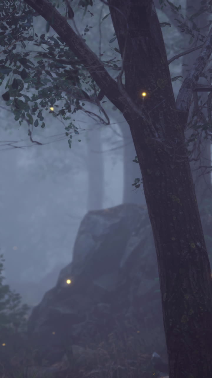 Bosque Encantado: Un Crepúsculo Brumoso