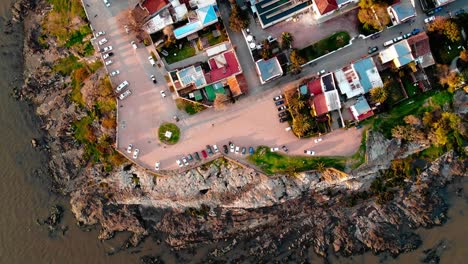 colonia del sacramento uruguay plaza, viewed from directly overhead, on a beautiful afternoon, second part