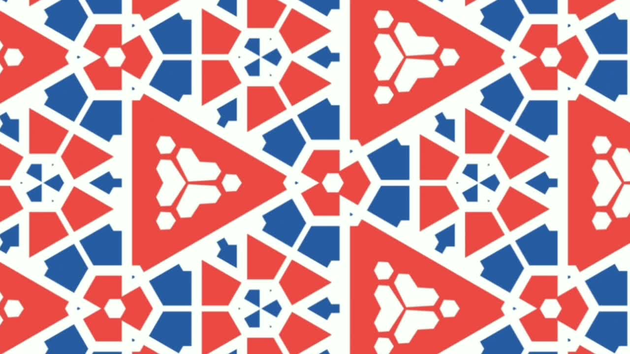 Colorful vivid triangular animations loop transition