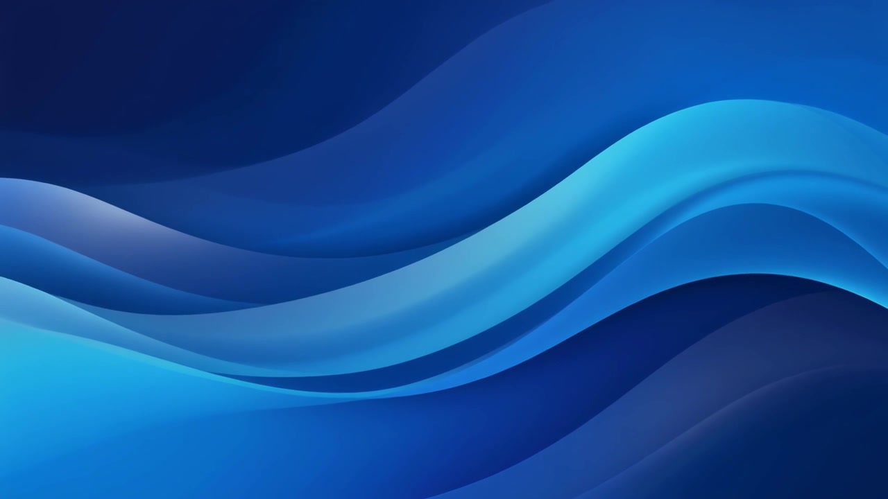 Abstract Blue Wavy Background with Smooth Motion