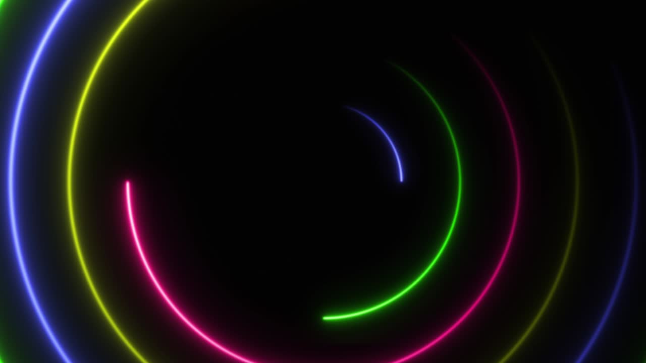 추상적인 다채로운 반이는 네온 배경