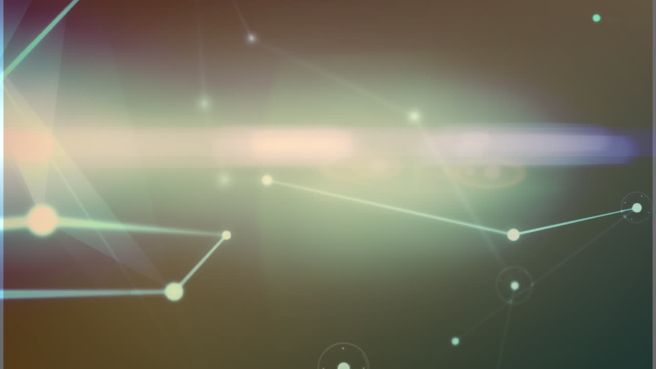 검은 바탕 위의 연결 네트워크의 애니메이션