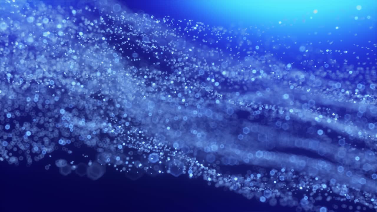 추상적인 파란색 입자 흐름