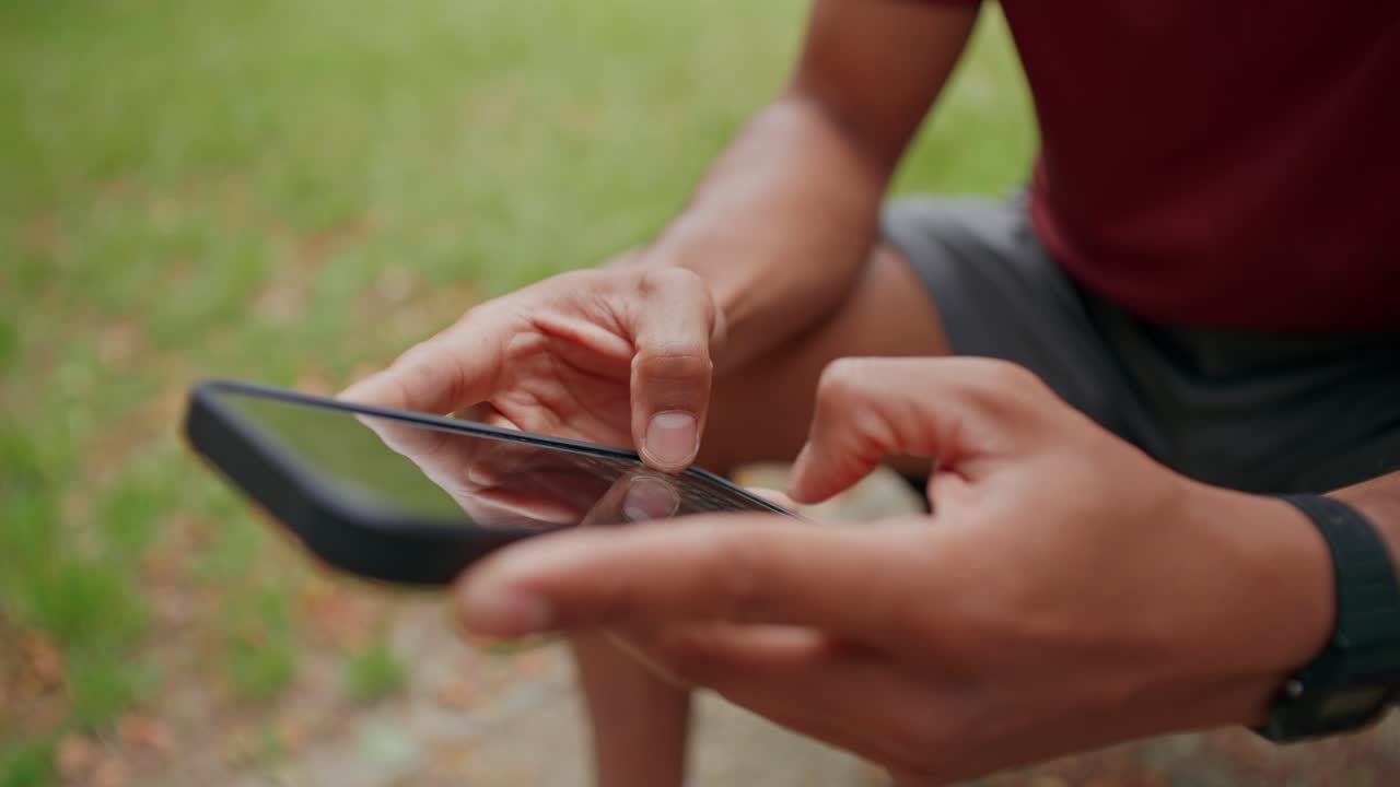 Person using a smartphone