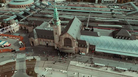 aerial view of luxembourg central station during day time from above