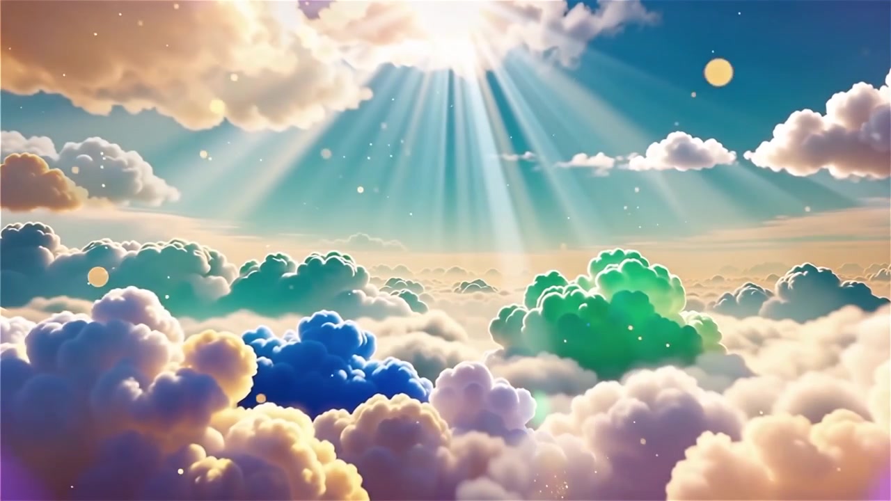 Christian Heavenly Light Worship Background