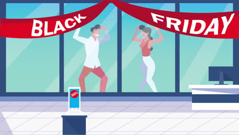 celebración del viernes negro en una tienda