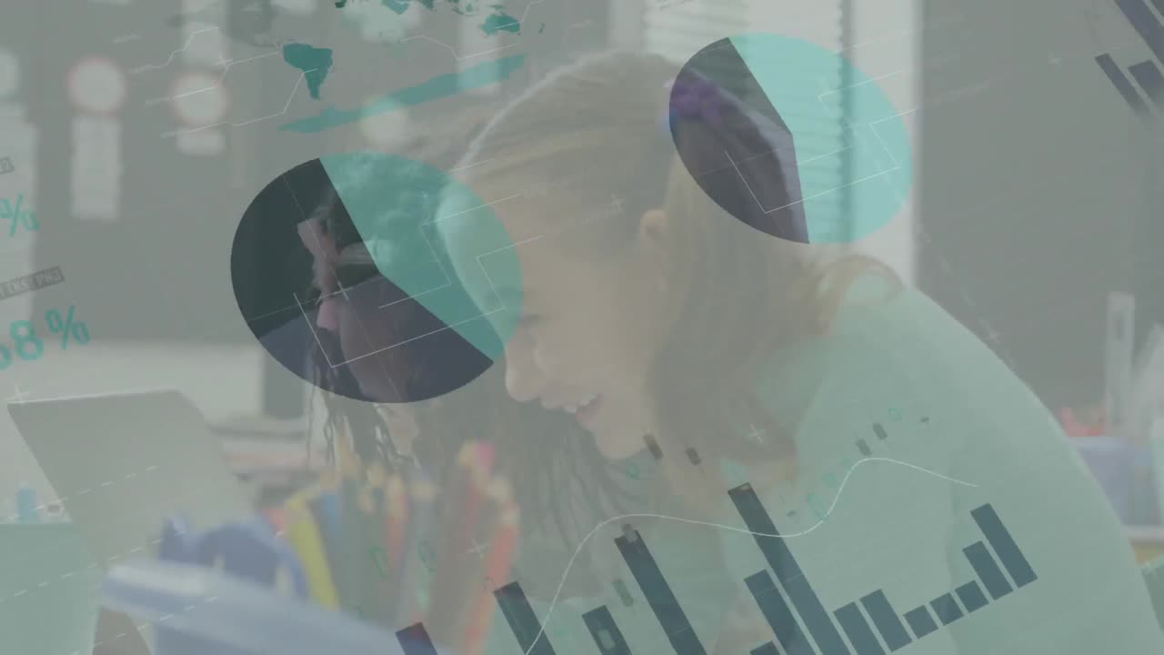 aula con transición de gráfico de finanzas