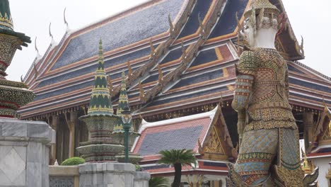 the beautiful garden of grand palace, located in the old part of bangkok