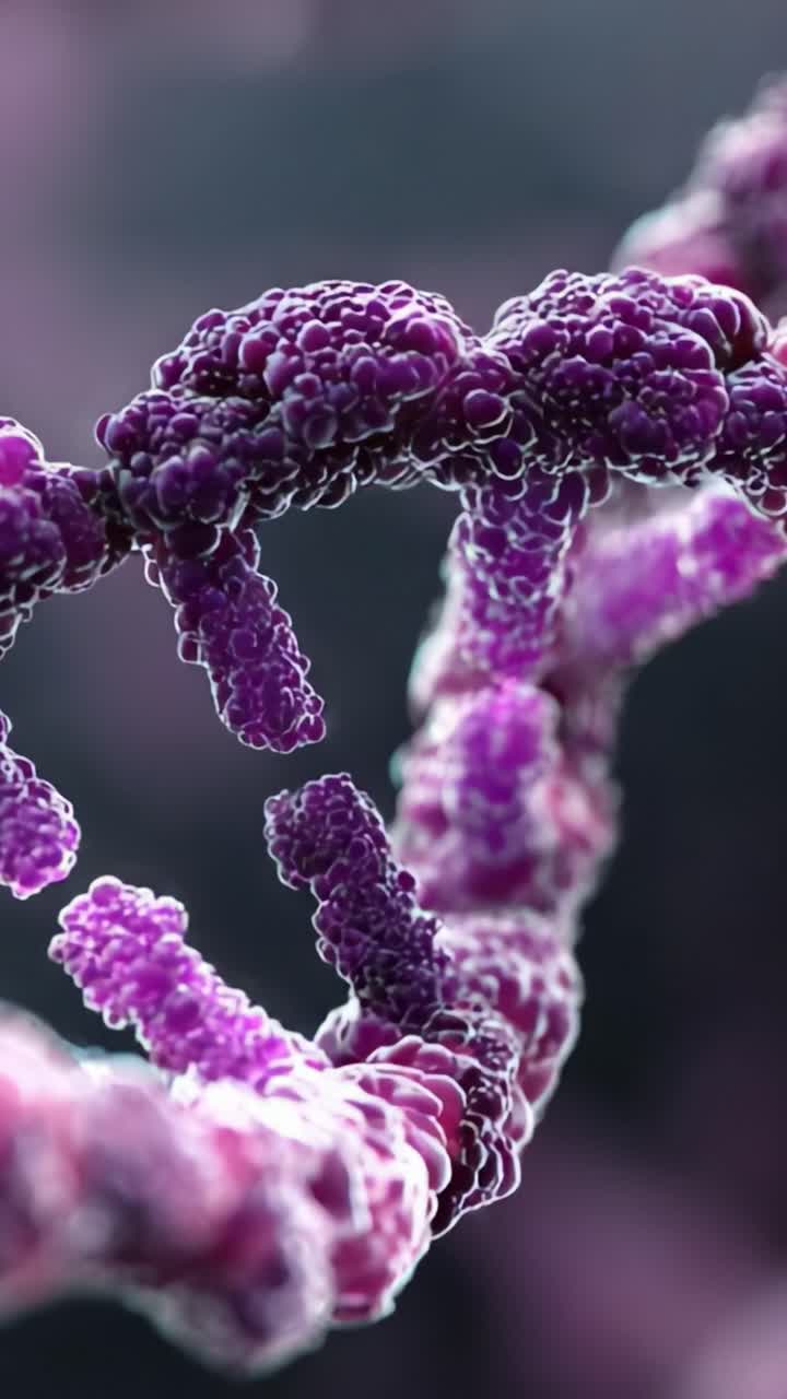 A Stunning Macro View of a Complex Biological Structure Showcasing Vibrant Purple Textures and Intricate Designs in a Fascinating Display of Microscopic Life