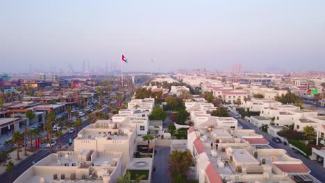 aerial view of residential area in dubai, uae