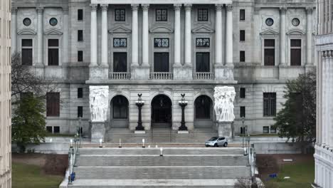 pennsylvania capitol building as seen from state street, harrisburg