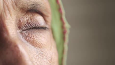 close-up of an elderly woman