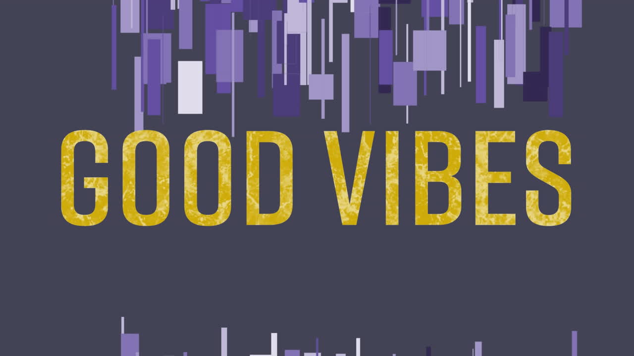 animación de buenos ritmos texto sobre formas en fondo negro