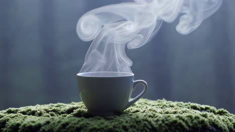 hot drink in the forest