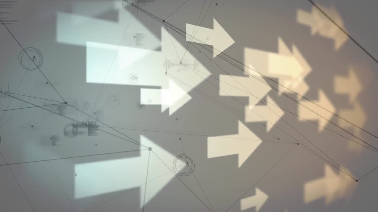 화살표와 비대칭적인 선