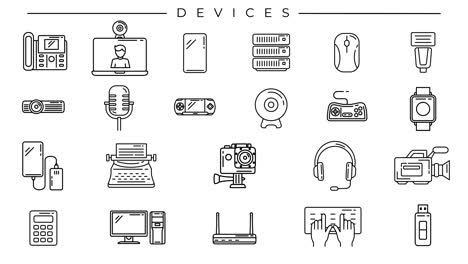 devices line icons on the alpha channel.