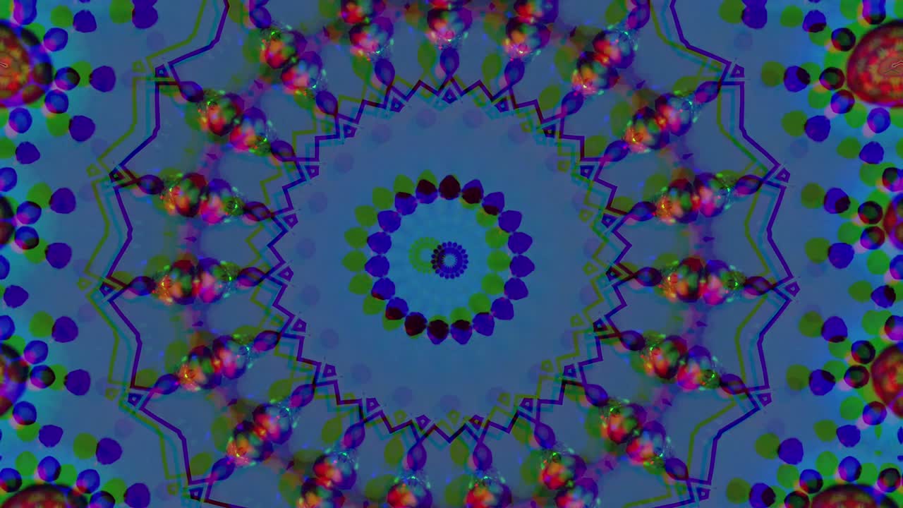 el fondo abstracto de 4k, el bucle de fantasía en movimiento dinámico, el caleidoscopio.