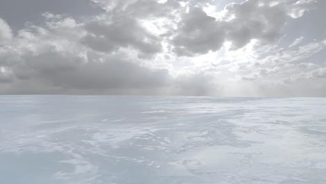 vast ocean under a cloudy sky