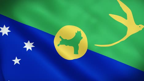 4k national animated sign of christmas island, animated christmas island flag, christmas island flag waving, the national flag of christmas island animated.