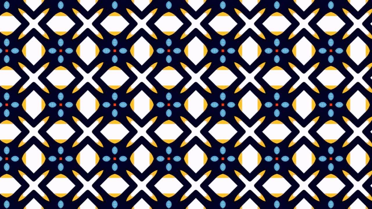 Abstract background animation texture in geometric ornamental style