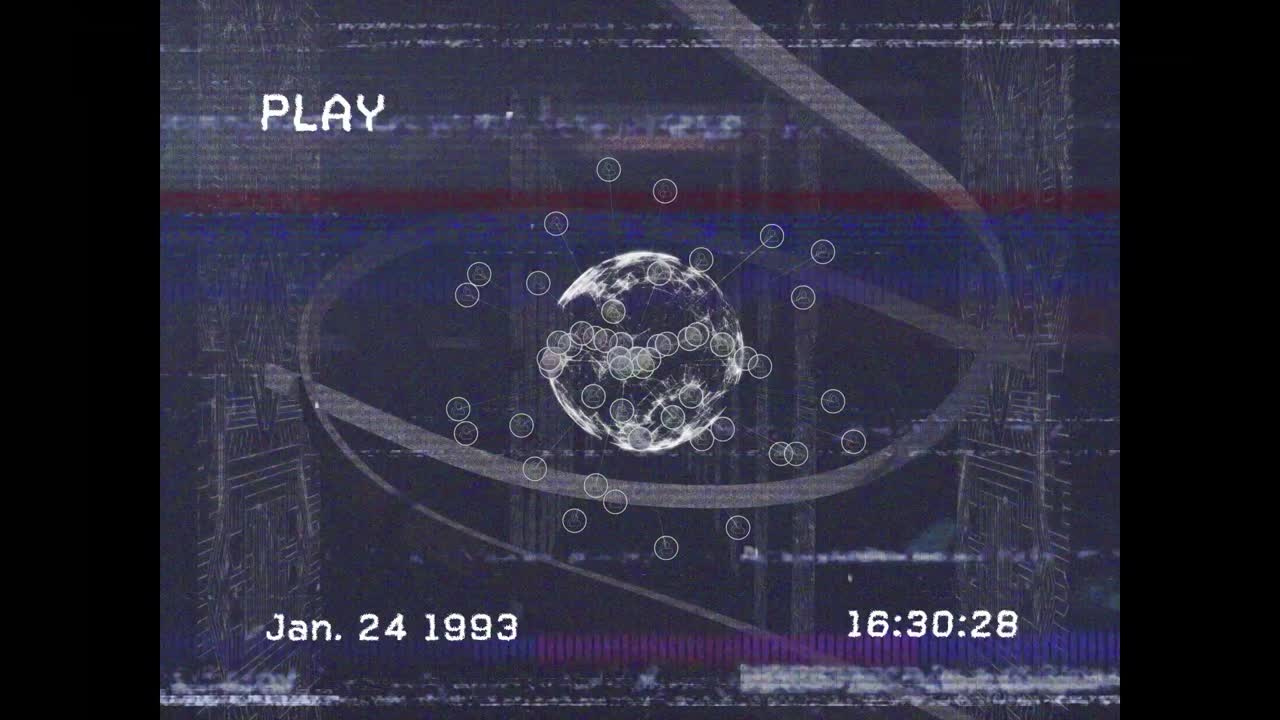 animación de fallas en el procesamiento de datos, globo y conexiones