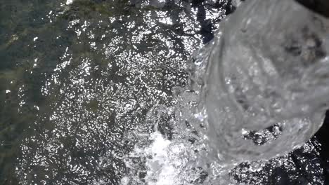 old tap water in slow motion