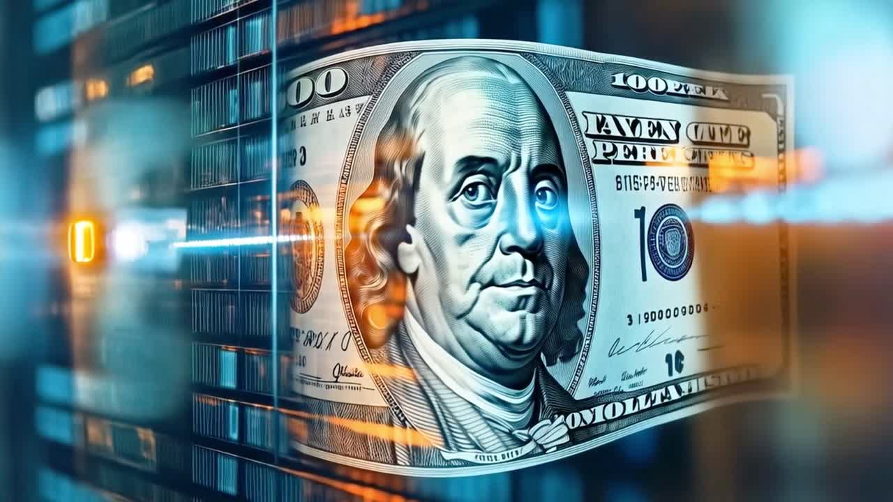 Close-up of a hundred dollar bill