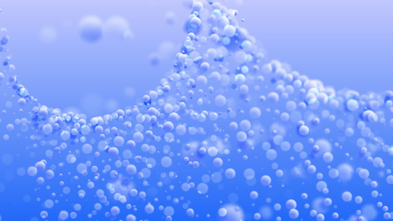 Abstract background of small balls. 3d animation