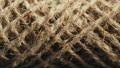 Close-up view of a bundle of natural fiber rope