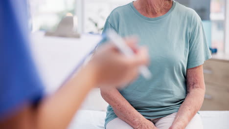 Hands,-arthritis-and-senior-woman-in-consultation