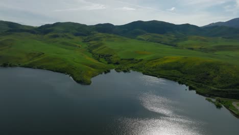 dolly drone shot of devil creek near idaho falls