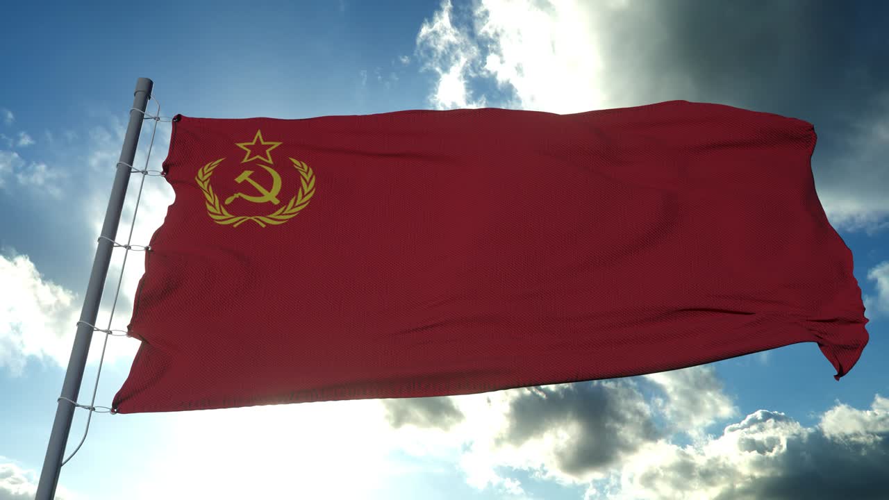 bandera de la urss. unión socialista soviética indestructible de las repúblicas libres. símbolo principal del comunismo