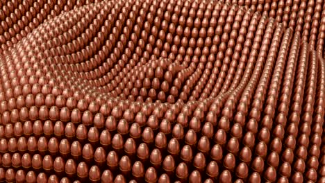 undulating surface made of bullets.