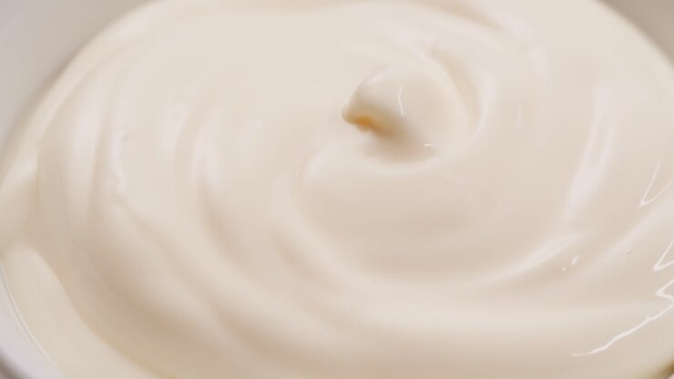 Close-up of Creamy Yogurt