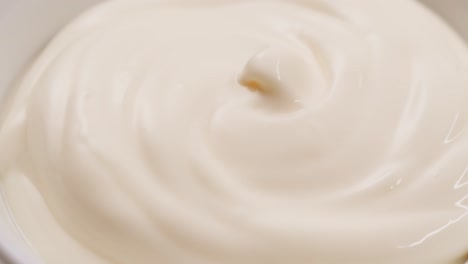 close-up of creamy yogurt