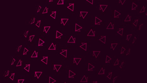 patrón geométrico abstracto con triángulos rosados en un fondo oscuro