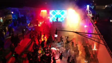 sesión de fiesta de año nuevo - imágenes aéreas
