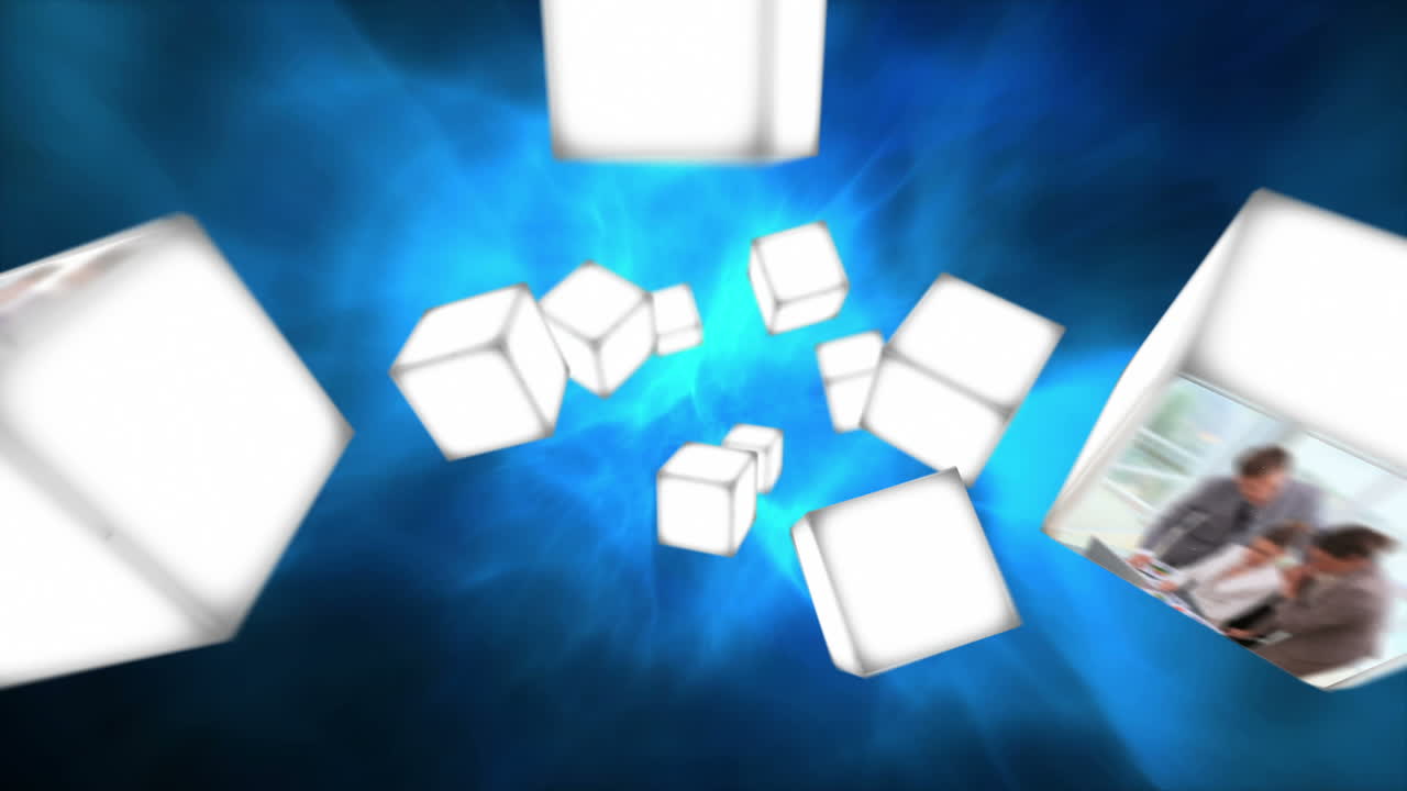 떠다니는 큐브에 대한 비즈니스 비디오