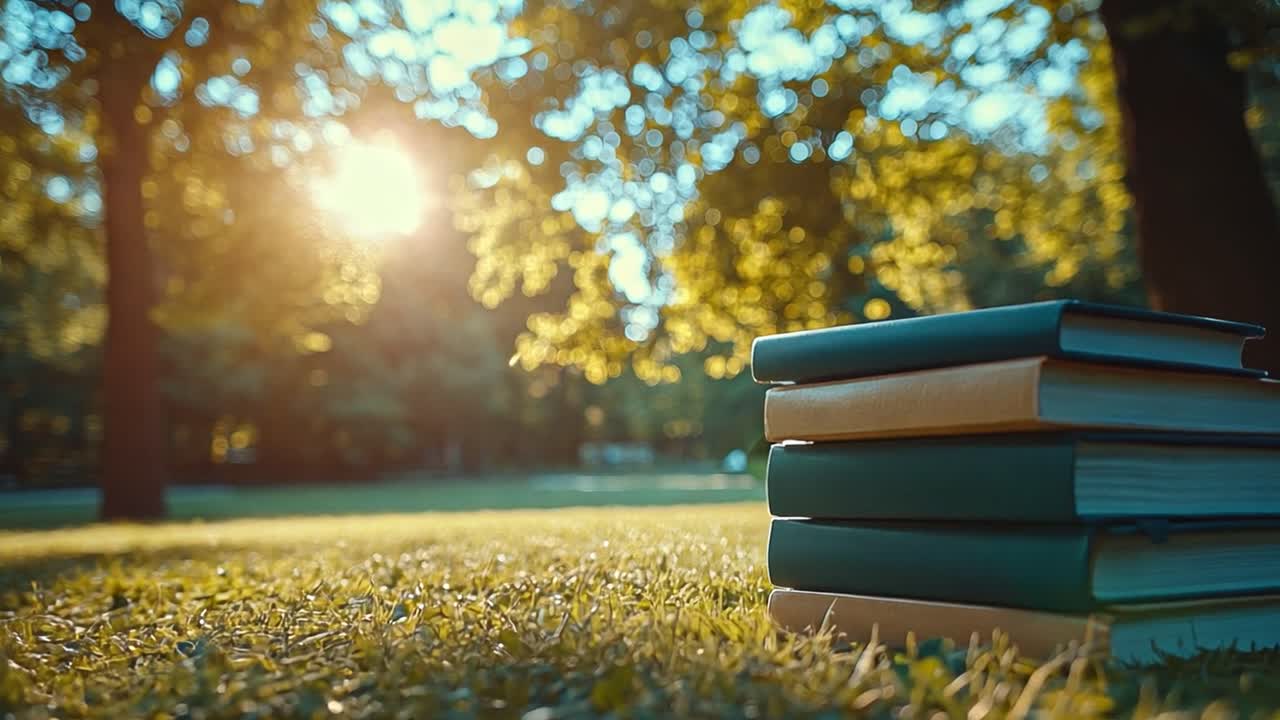 Park with sunlight through the trees