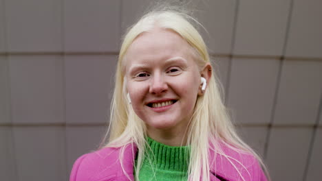 smiling woman outdoors