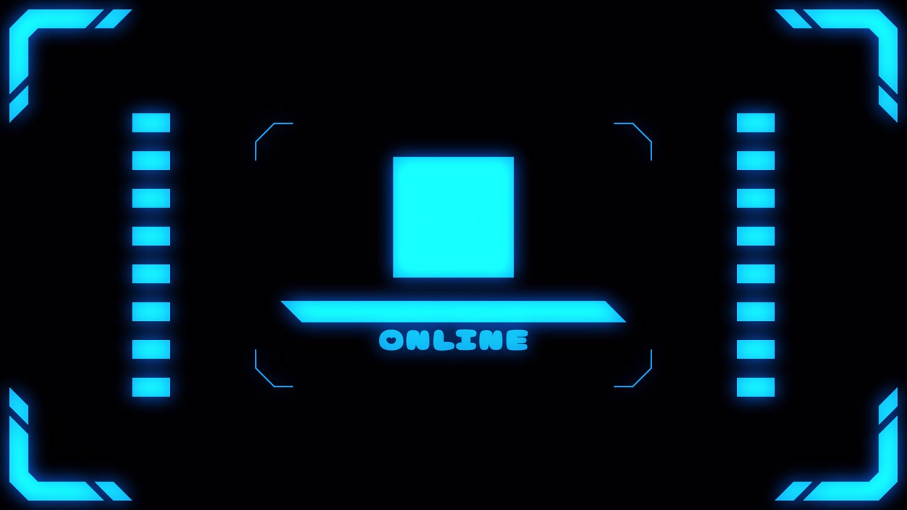 Virtual connection neon square Transitions. 1080p - 30 fps - Alpha Channel (6)