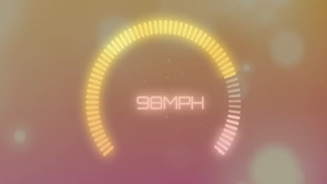 animation of speedometer over colorful background