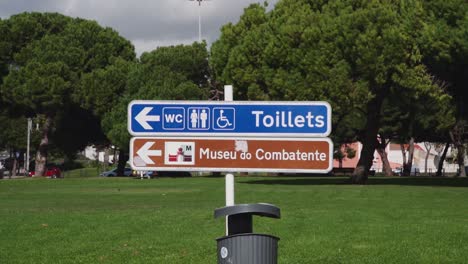 portuguese street sign - directions