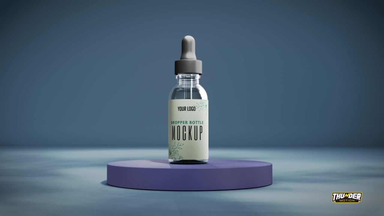 Mockup di bottiglia con contagocce